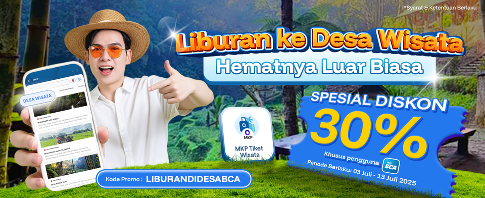 Promo Liburan Desa Wisata MyBCA Lewat Fitur Lifestyle Tiket Wisata dari MKP